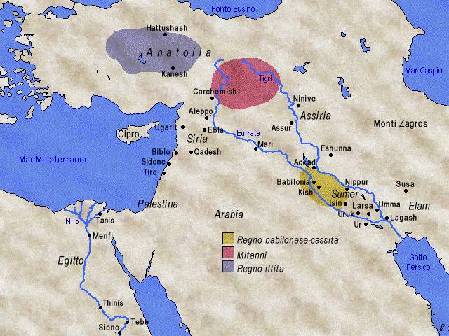 Il vicino e medio Oriente tra il XVII e il XVI secolo a.C.