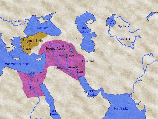 Il regno Assiro intorno al 650 a.C.