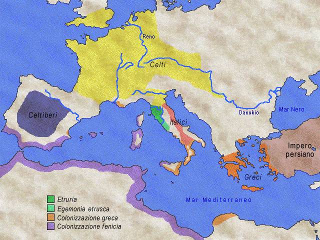 L'espansione dei Celti - secoli VI-V a.C.