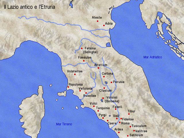 Il Lazio antico e l'Etruria - secoli VII-V a.C.