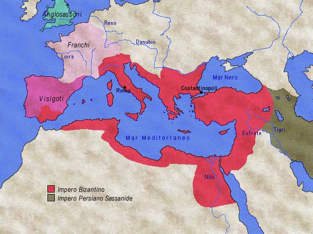 L'Impero Bizantino alla morte di Giustiniano - 565