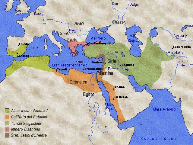 La divisione dell'impero islamico - secoli XI-XIII