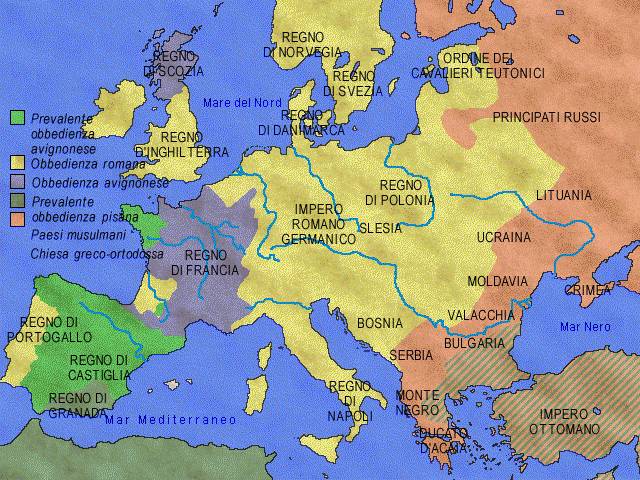 Il Grande Scisma: la situazione religiosa in Europa nel 1378-1409