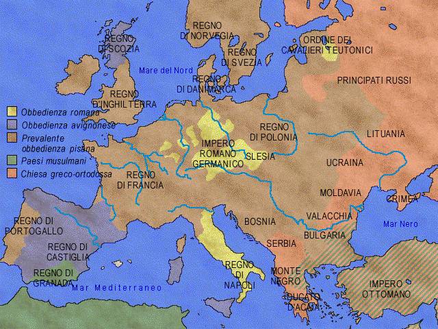 Il Grande Scisma: la situazione religiosa in Europa nel 1409-1417