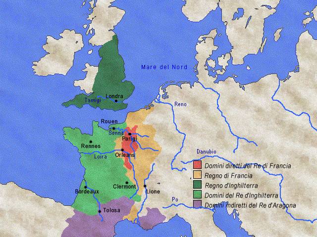 Francia e Inghilterra alla fine del XII secolo