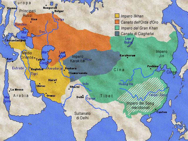 XII - XV sec. Gengis Khan e l'Impero mongolo