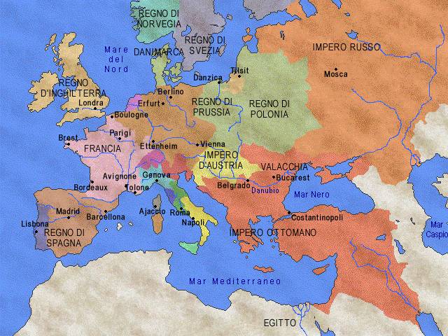 L'Europa alla met del XVIII secolo