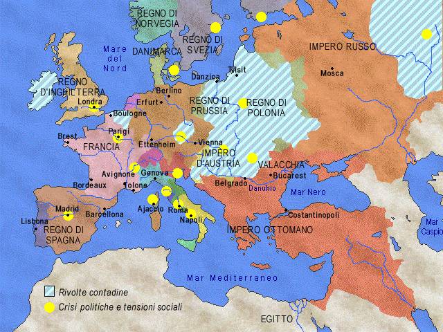 Rivolte e insurrezioni in Europa - seconda met del XVIII secolo
