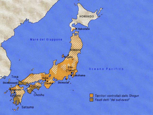 La frantumazione del territorio giapponese - secoli XVII-XIX