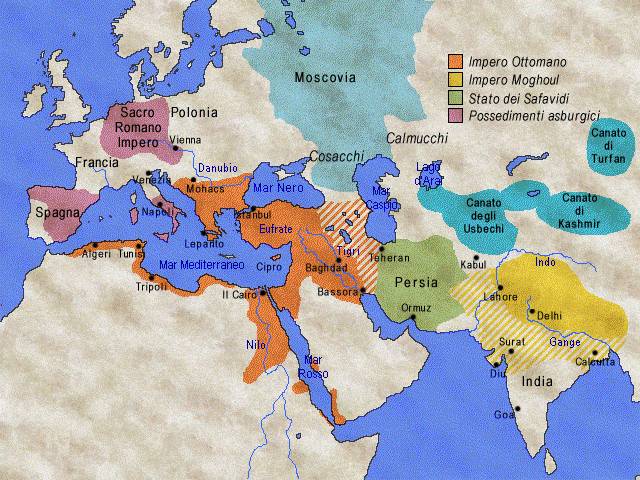Espansionismo ottomano - 1639- e nascita dell'impero Moghoul - 1526-1609