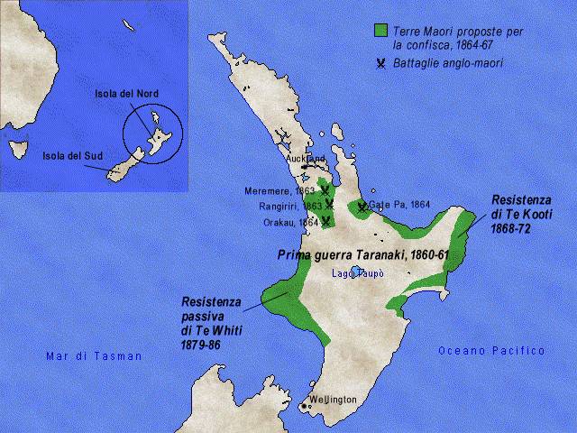La guerra contro i maori in Nuova Zelanda - seconda met� del XIX secolo