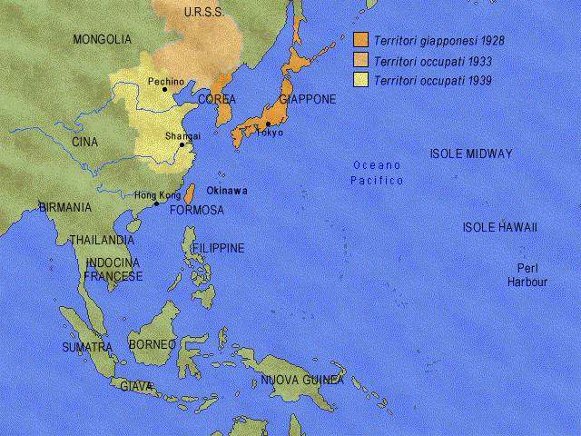 L'espansione del Giappone nel 1939