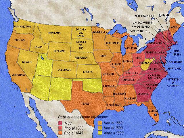 XIX sec. Gli Stati Uniti d'America