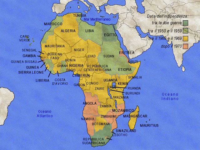 XX sec.  L'indipendenza dell'Africa