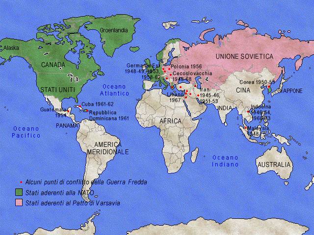 Principali conflitti durante la Guerra Fredda 1945-73
