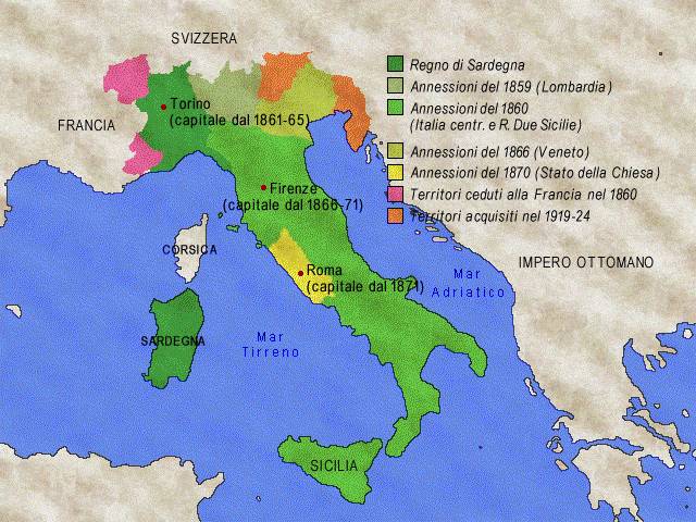 XIX sec. L'unificazione d'Italia